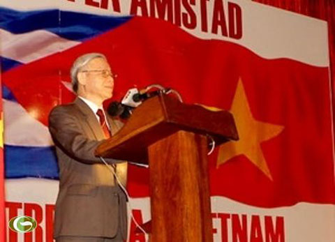 Party General Secretary Nguyen Phu Trong in Cuba